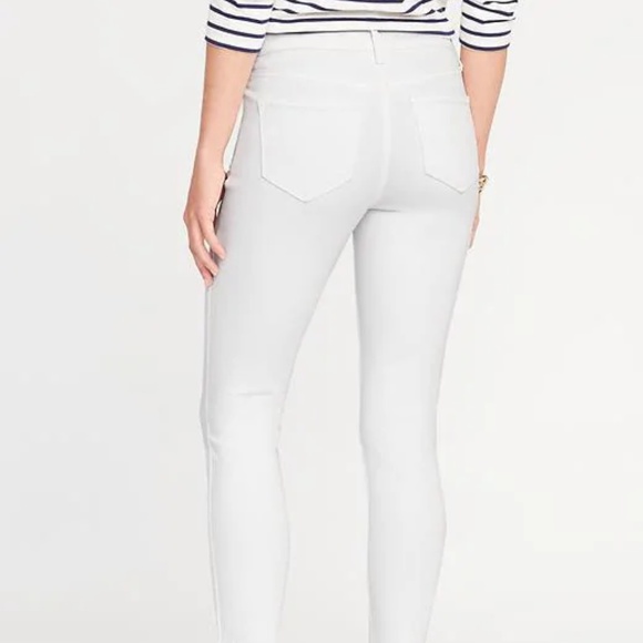 Old Navy Mid-Rise Rockstar Super Skinny Jeans WHT - Picture 3 of 5